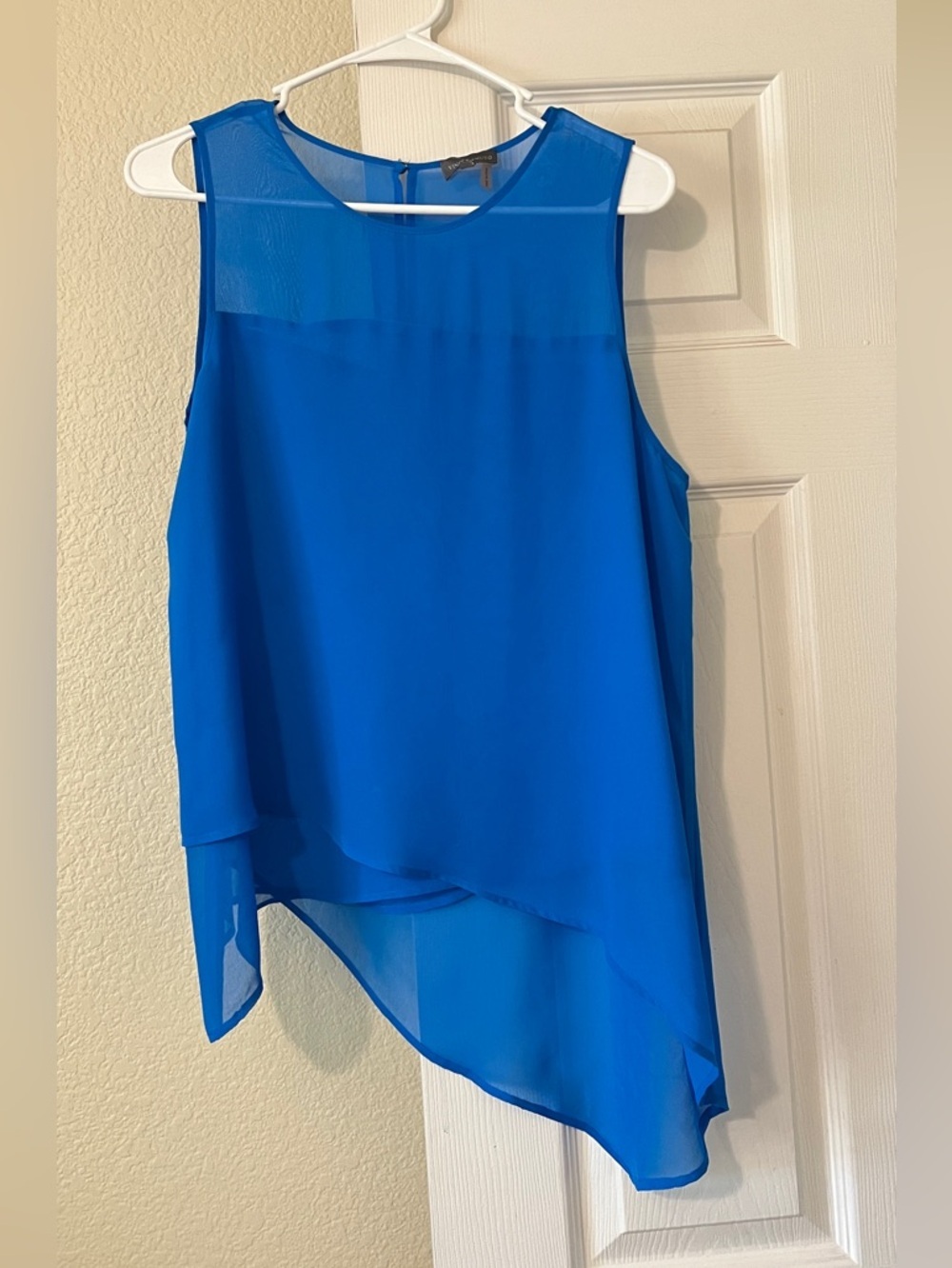Vince Camuto Sleeveless Asymmetrical Top - Royal Blue